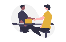 graphic of interns in a meeting, highlighting the importance of client engagement