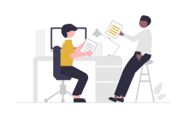 graphic of interns engaging in real work assignments for practical job experience