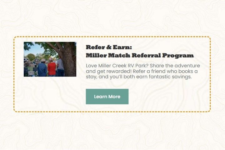 Rv park referral program example